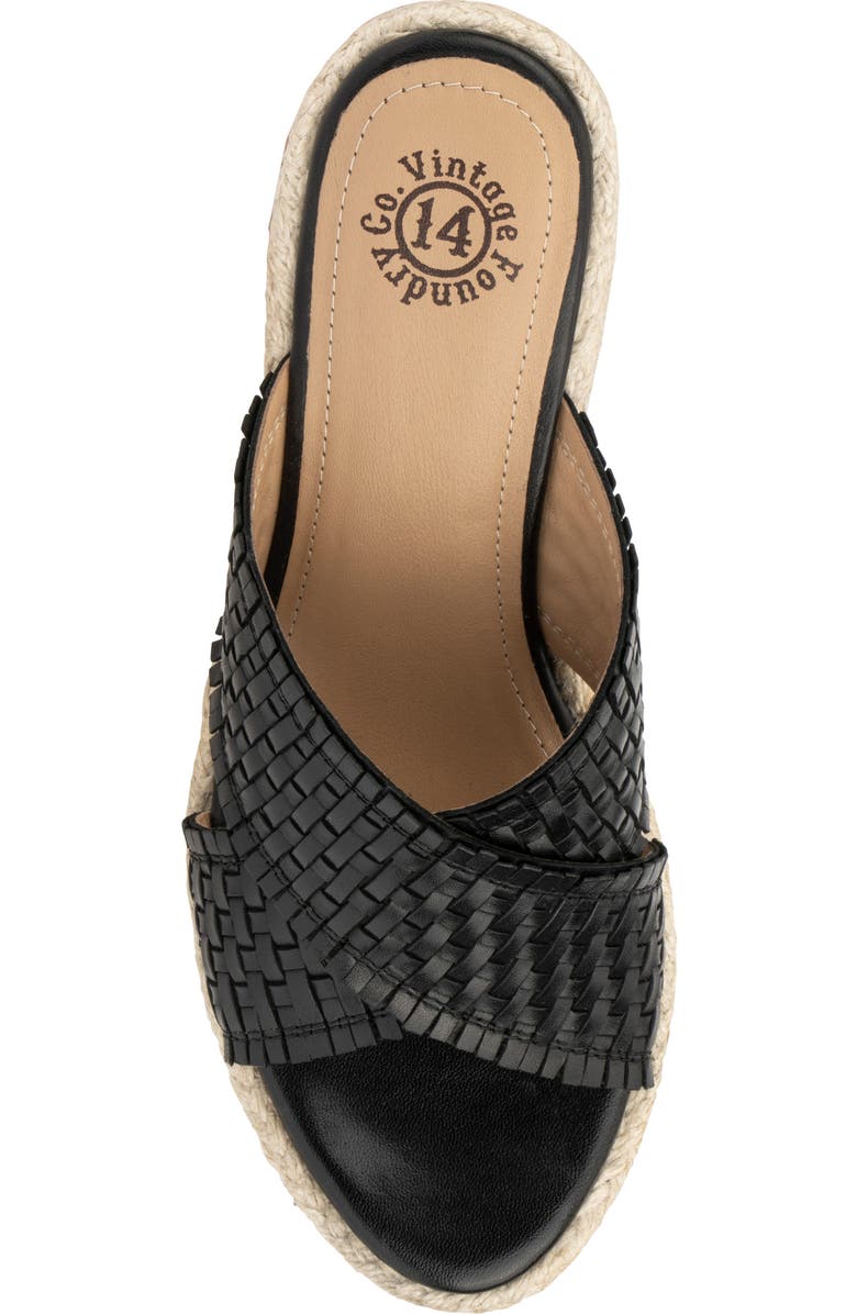 VINTAGE FOUNDRY Lorie Leather Espadrille Platform Wedge Sandal, Alternate, color,