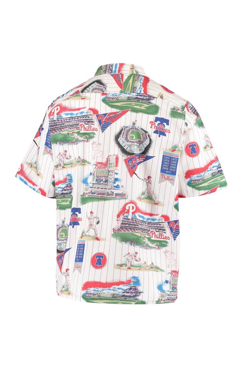 Men's Reyn Spooner White/Red Philadelphia Phillies Scenic Button-Up Shirt, Alternate, color, White