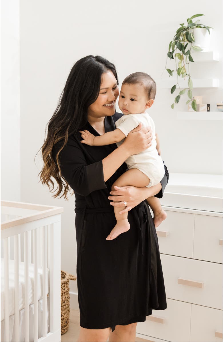 Kindred Bravely Emmaline Robe, Alternate, color, Black