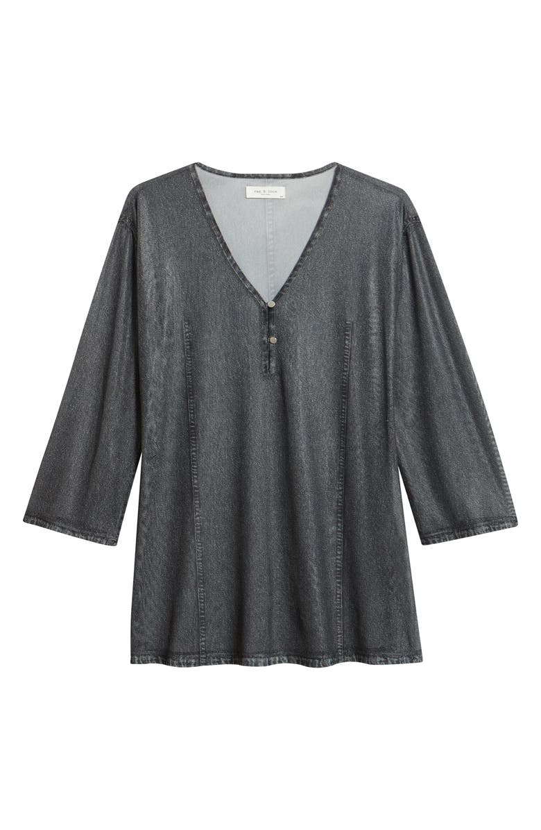rag & bone rb Miramar Mesh Cover-Up Dress, Alternate, color, Wash Black
