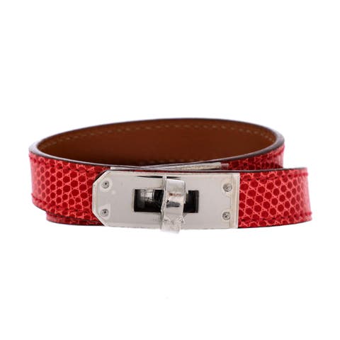 Kelly Double Tour Bracelet Lizard