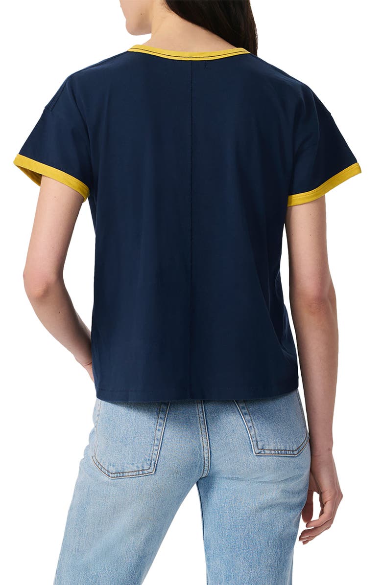 rag & bone Montauk Boxy Ringer T-Shirt, Alternate, color, Navy