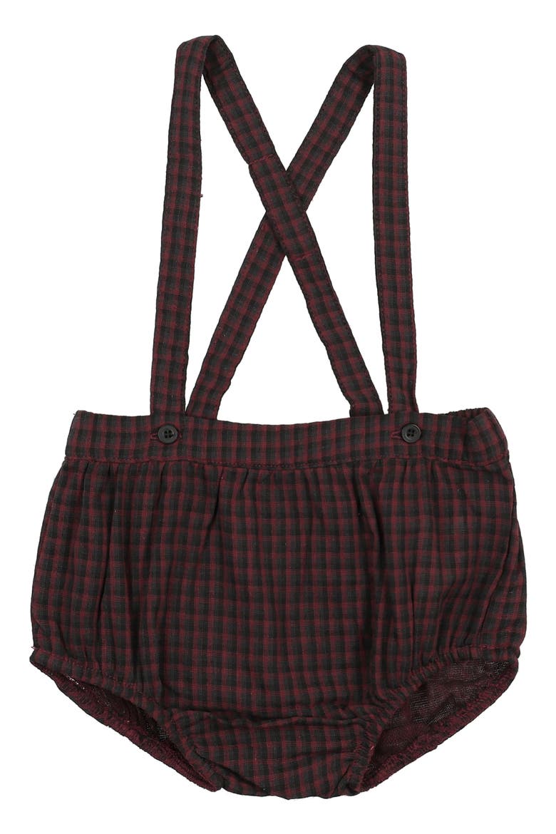 Plaid Shortalls, Main, color, WINE