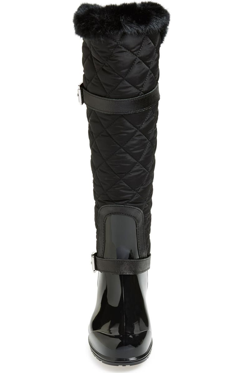 MICHAEL Michael Kors 'Fulton' Quilted Rain Boot, Alternate, color,