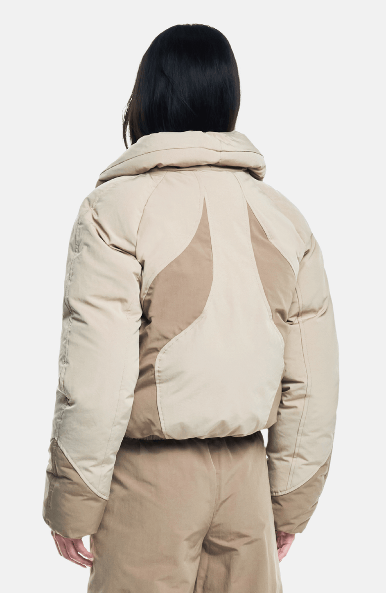 OW Collection SWIRL Puffer Jacket, Alternate, color, Beige / Tan