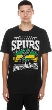 New Era Men's New Era Black San Antonio Spurs NBA Western Conference 1973 Ribbon T-Shirt