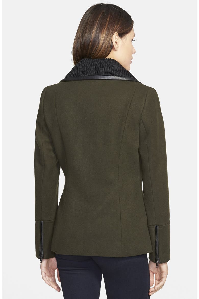 'Abby' Zip Peacoat, Alternate, color, OLIVE