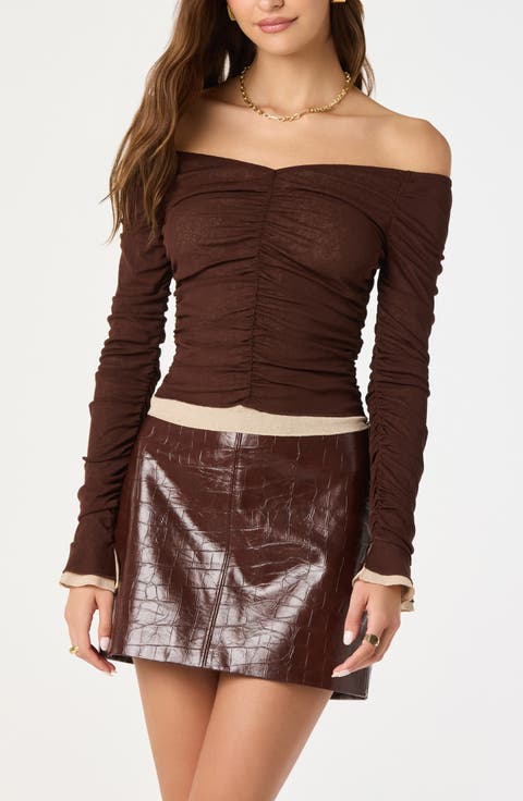 Ruched Off the Shoulder Top