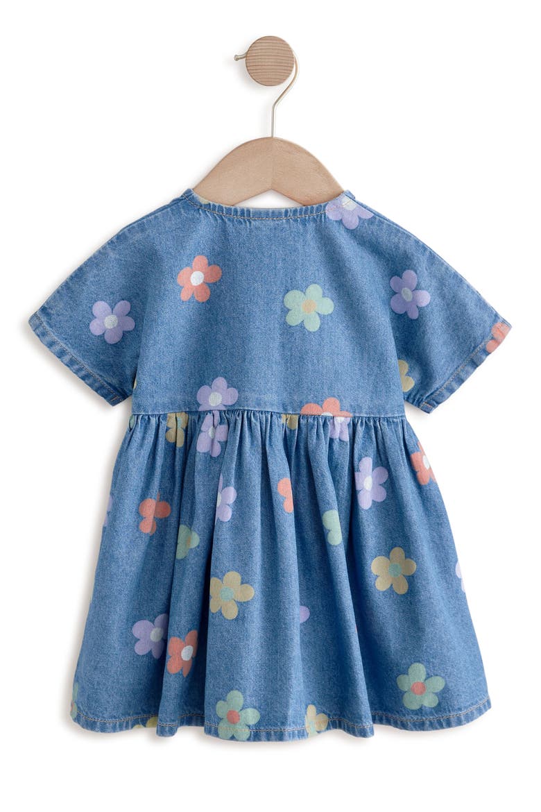 Kids' Floral Denim Shirtdress, Alternate, color, BLUE