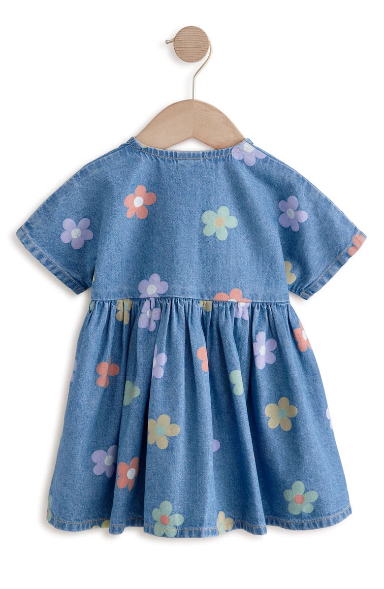 NEXT Kids' Floral Denim Shirtdress, Alternate, color, 