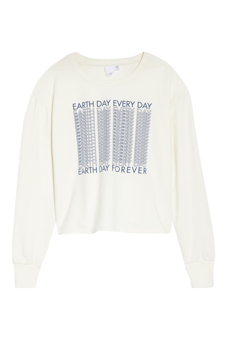 Earth Day Every Day Sweatshirt, Alternate, color, SNOWFLAKE