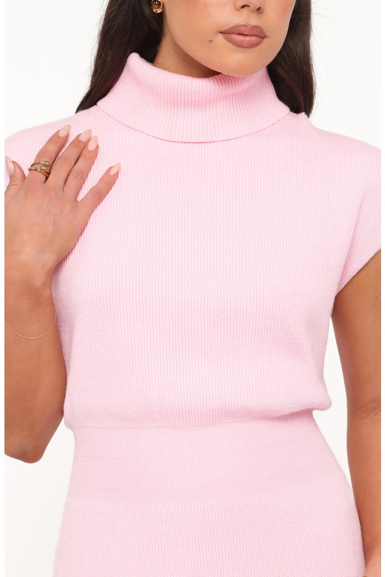 Avalon Turtleneck Midi Dress, Alternate, color, PINK