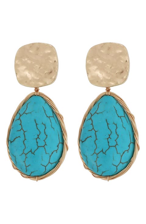 Turquoise Teardrop Earrings