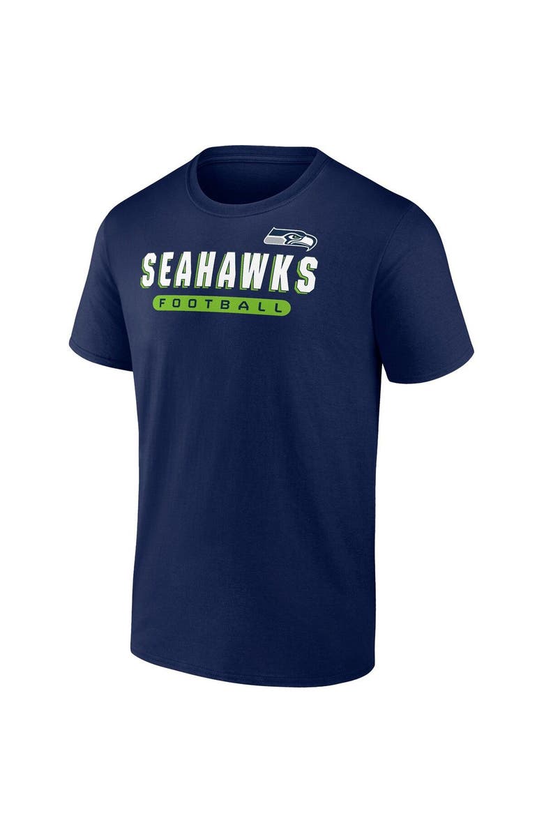 FANATICS Men's Fanatics Branded Navy/Heathered Gray Seattle Seahawks T-Shirt Combo Pack, Alternate, color, 