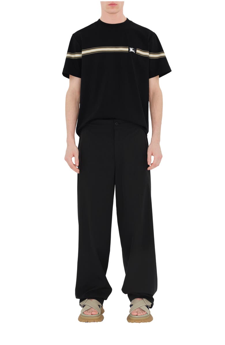 Burberry Striped Cotton T-shirt, Main, color, 