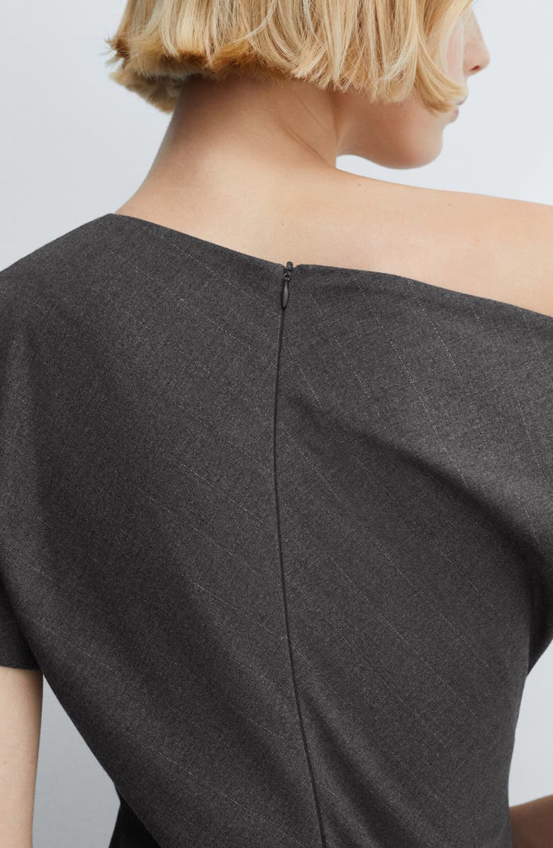 MANGO Asymmetric One-Shoulder Dress, Alternate, color, 