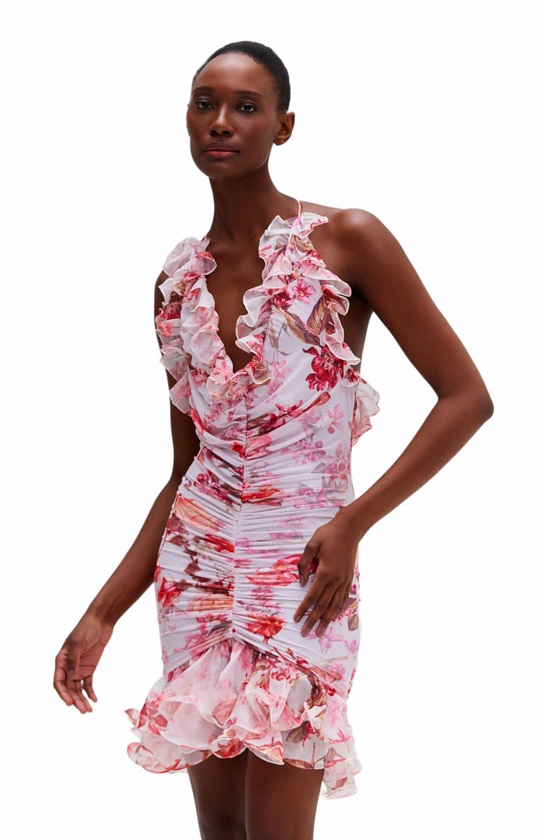 PatBO Floral Haze Stetch Tulle Sleev, Main, color, 