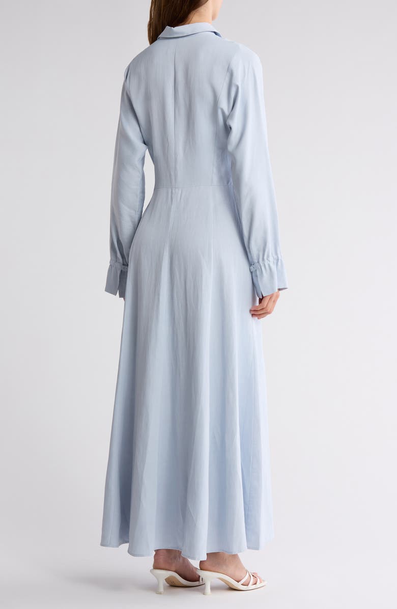 TWP Lazy Hazy Days of Summer Long Sleeve Shirtdress, Alternate, color, Ancient Water