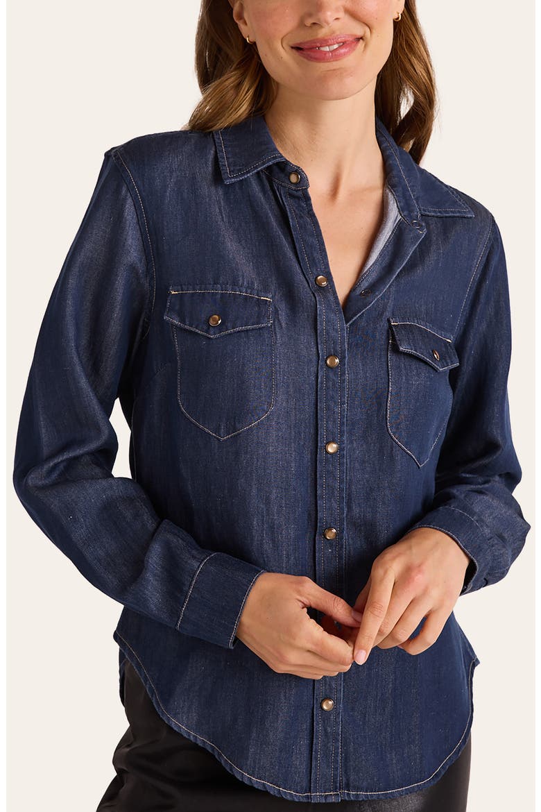 Western Shirt, Main, color, DARK DENIM