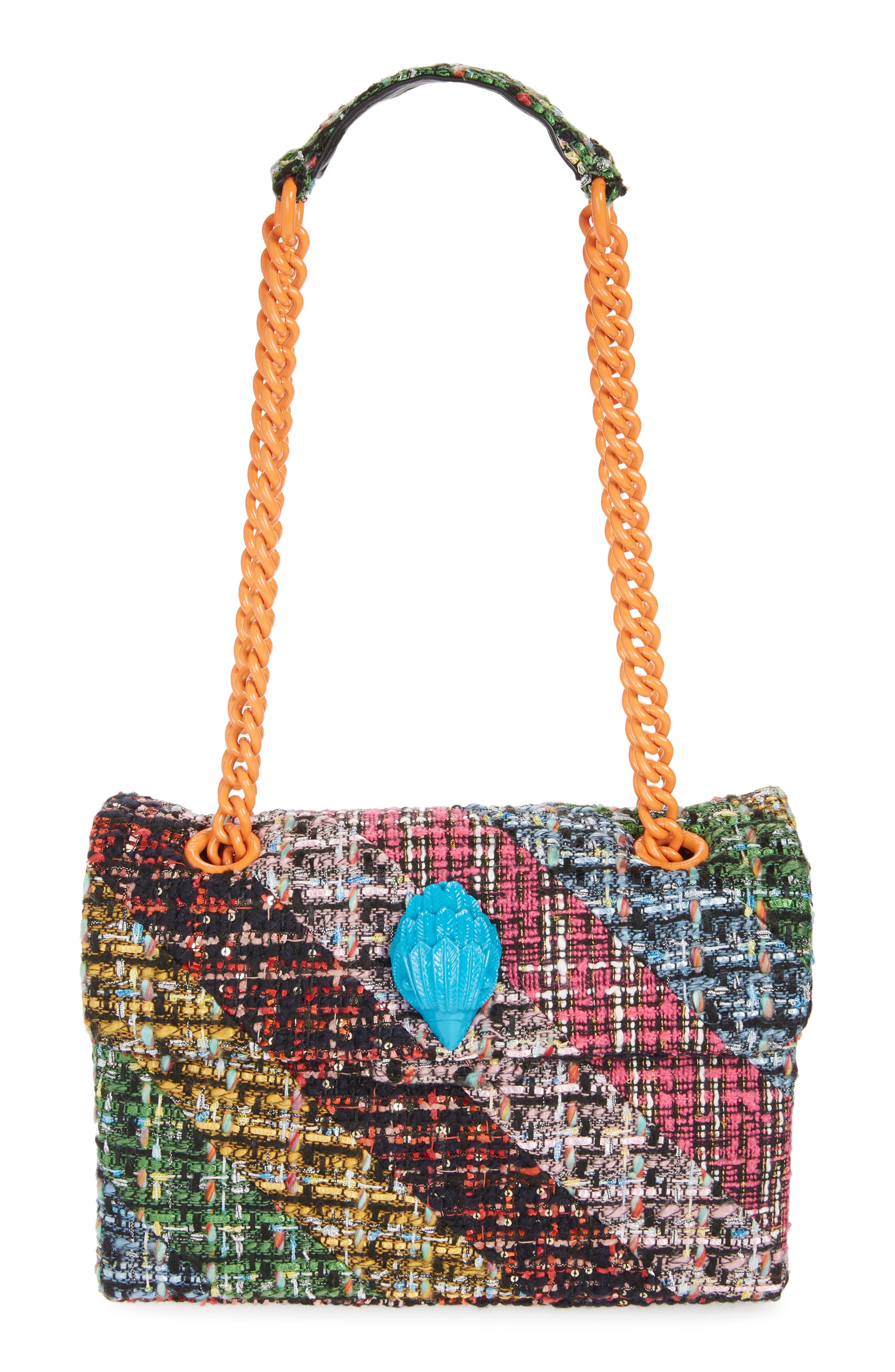 Kurt Geiger London Kensington X Tweed Shoulder Bag, Main, color, 