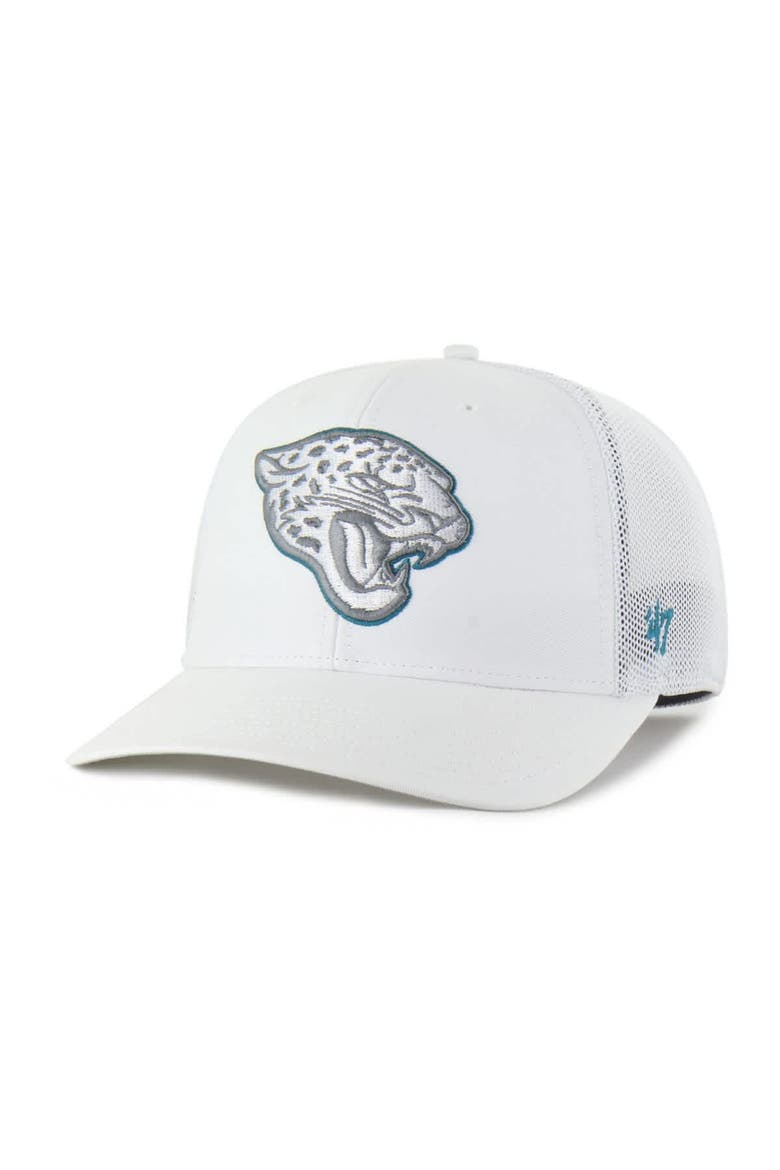 Men's '47 White Jacksonville Jaguars Snowball Trophy Stretch Fit Hat, Main, color, White