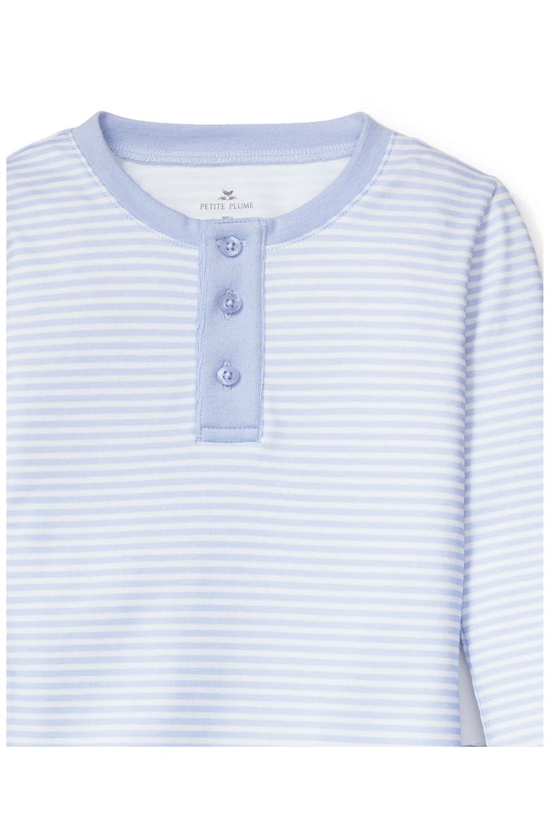 Stripes Fitted Pajamas, Alternate, color, BLUE