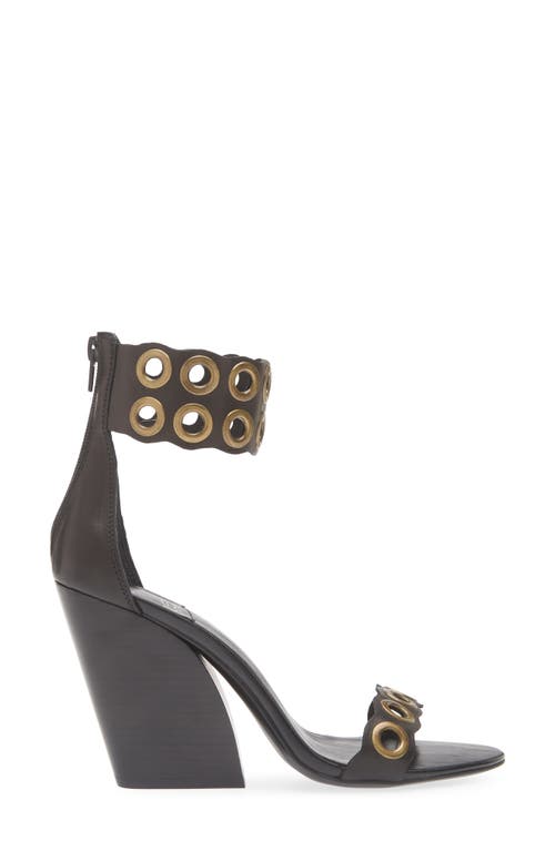 Jeffrey Campbell Julienne Ankle Strap Sandal In Black Bronze