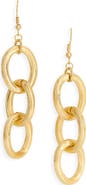 Karine Sultan Ridged Link Drop Earrings