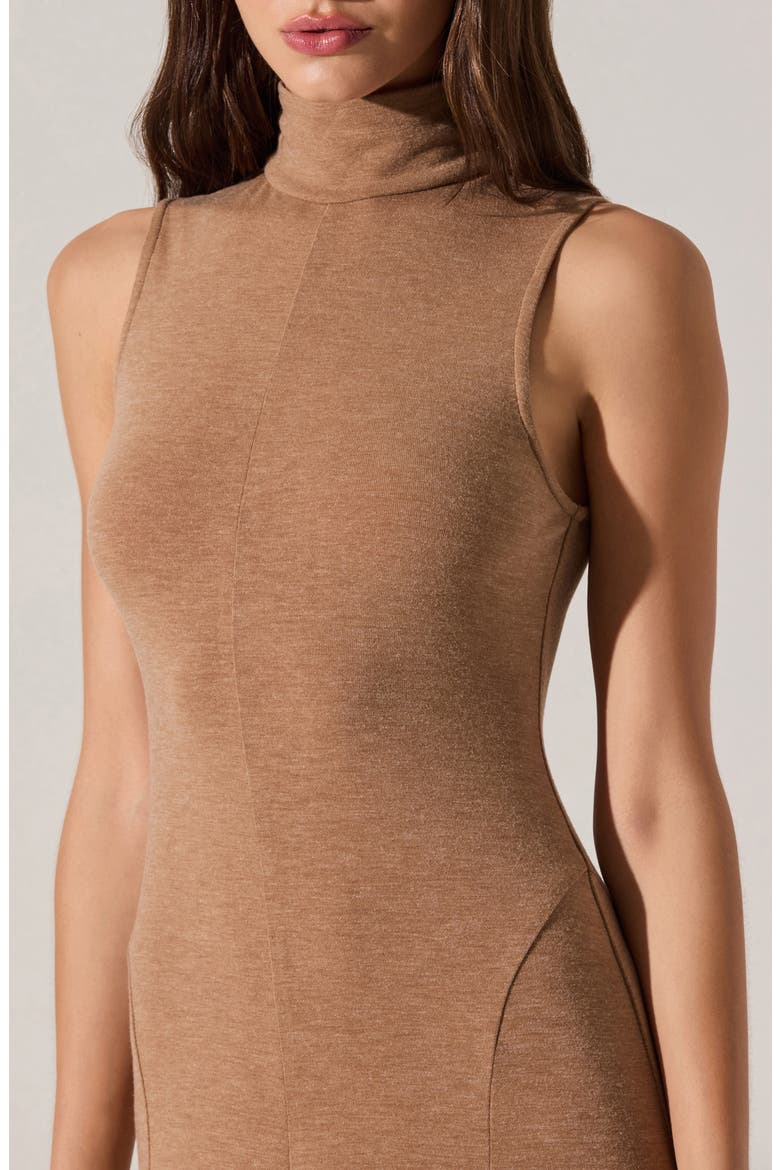 Haylie Turtleneck Knit Dress, Alternate, color, KHAKI