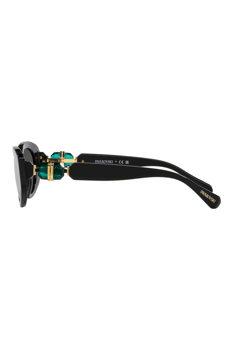 53mm Oval Sunglasses, Alternate, color, DARK GREY