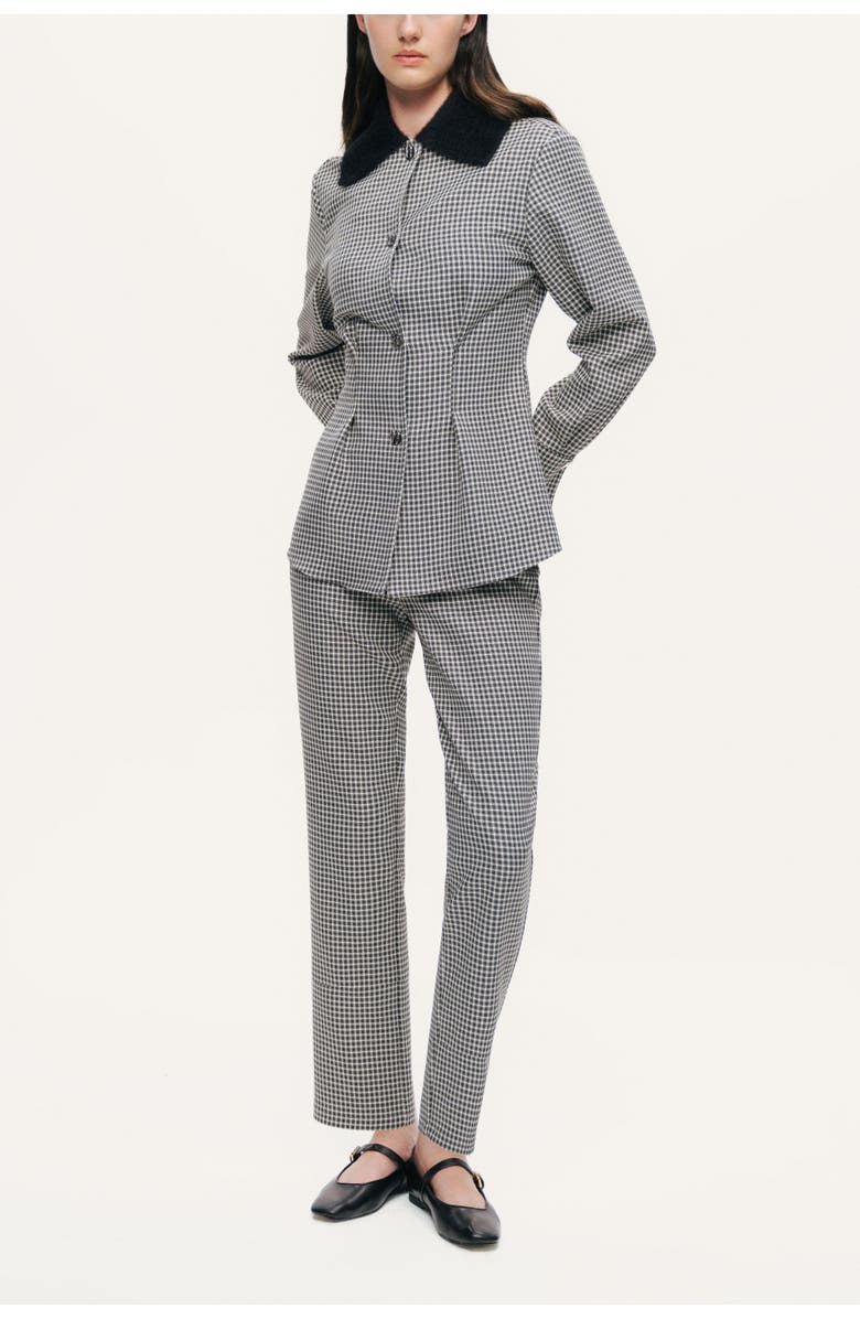 Nocturne Tailored Micro Check Cigarette Pants, Alternate, color, Multi-Colored