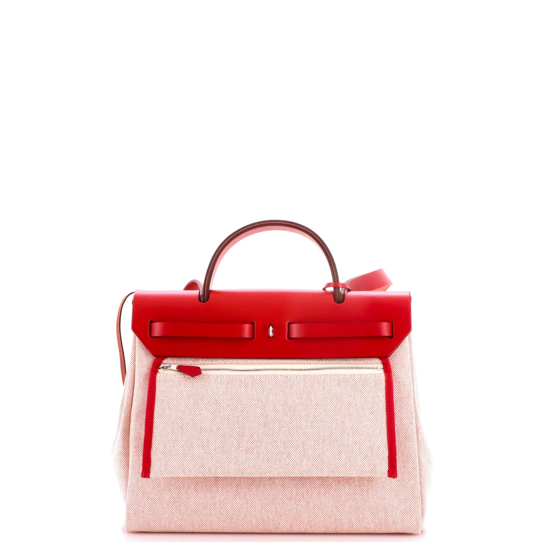Herbag Zip Pegase Pop Toile and Leather 31, Alternate, color, Red