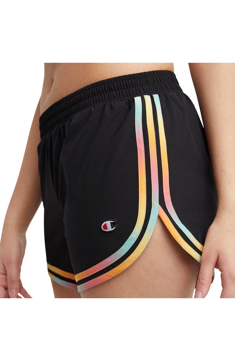 Champion Varsity Logo Print Shorts, Alternate, color, 