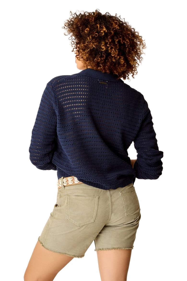 Morgan Polo Sweater, Alternate, color, Navy