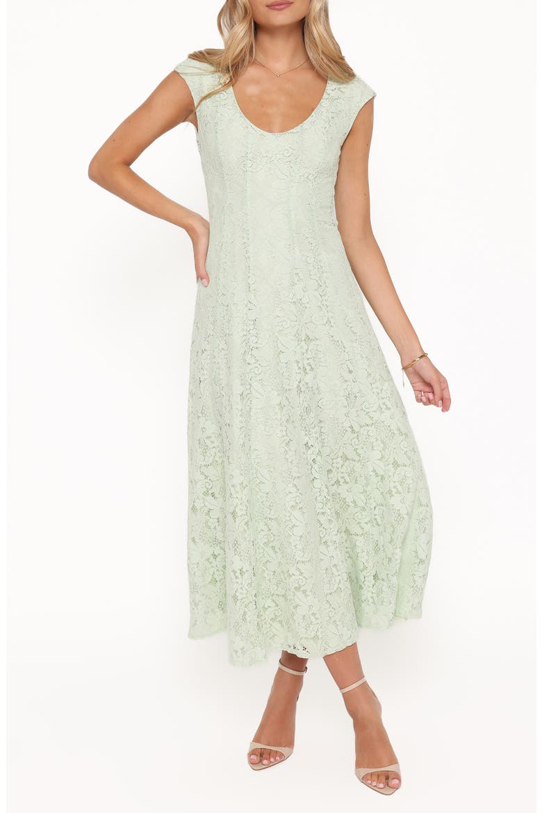 Mapleton Embroidered Lace Midi Dress, Main, color, SAGE GREEN LACE