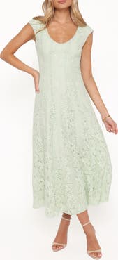 Petal & Pup Mapleton Embroidered Lace Midi Dress