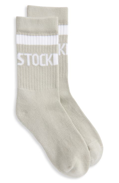 Stripe Logo Crew Socks