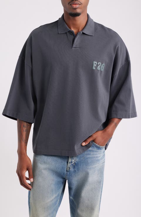 Boxy Crop Cotton Polo