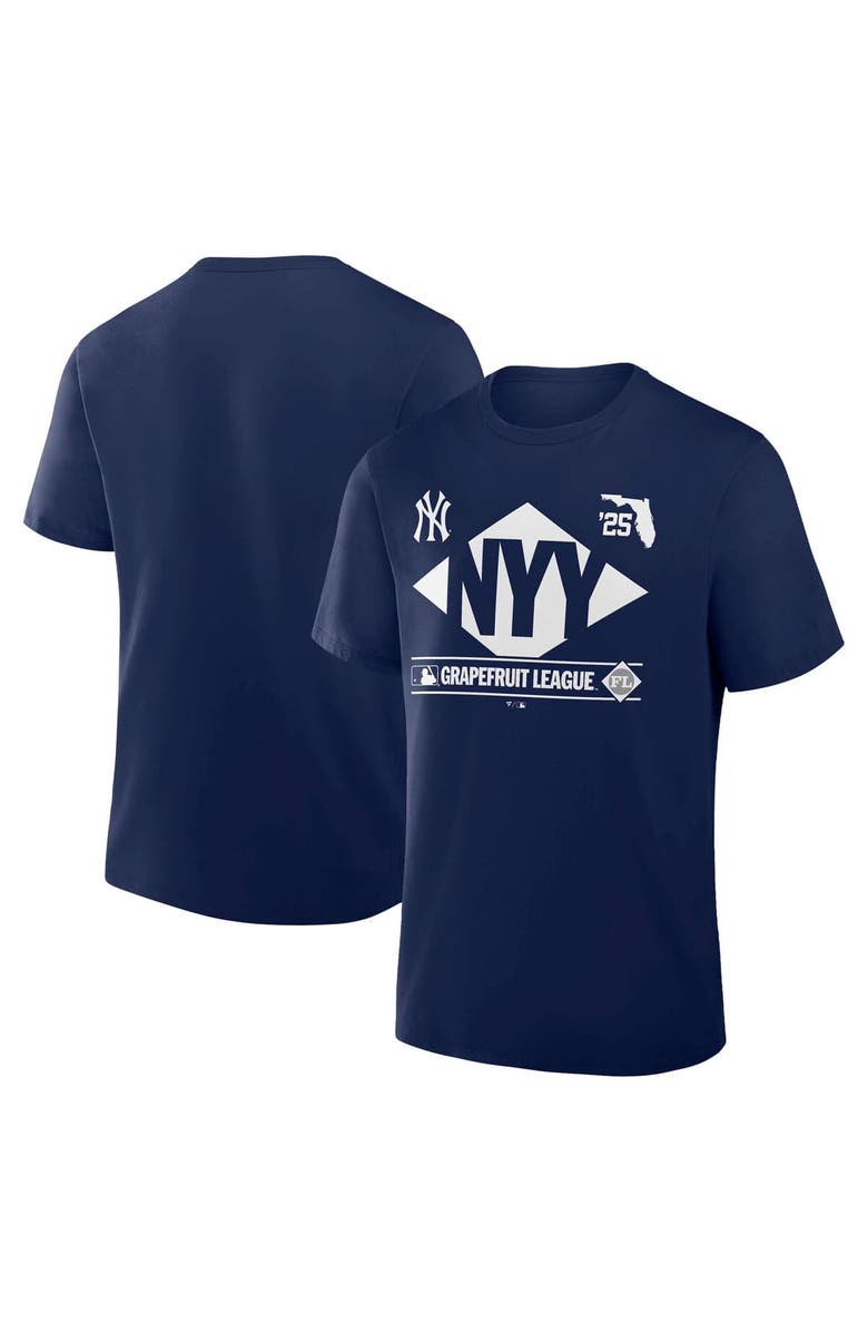 FANATICS Men's Fanatics Navy New York Yankees 2025 Spring Training Grapefruit League True Icon T-Shirt, Main, color, Navy