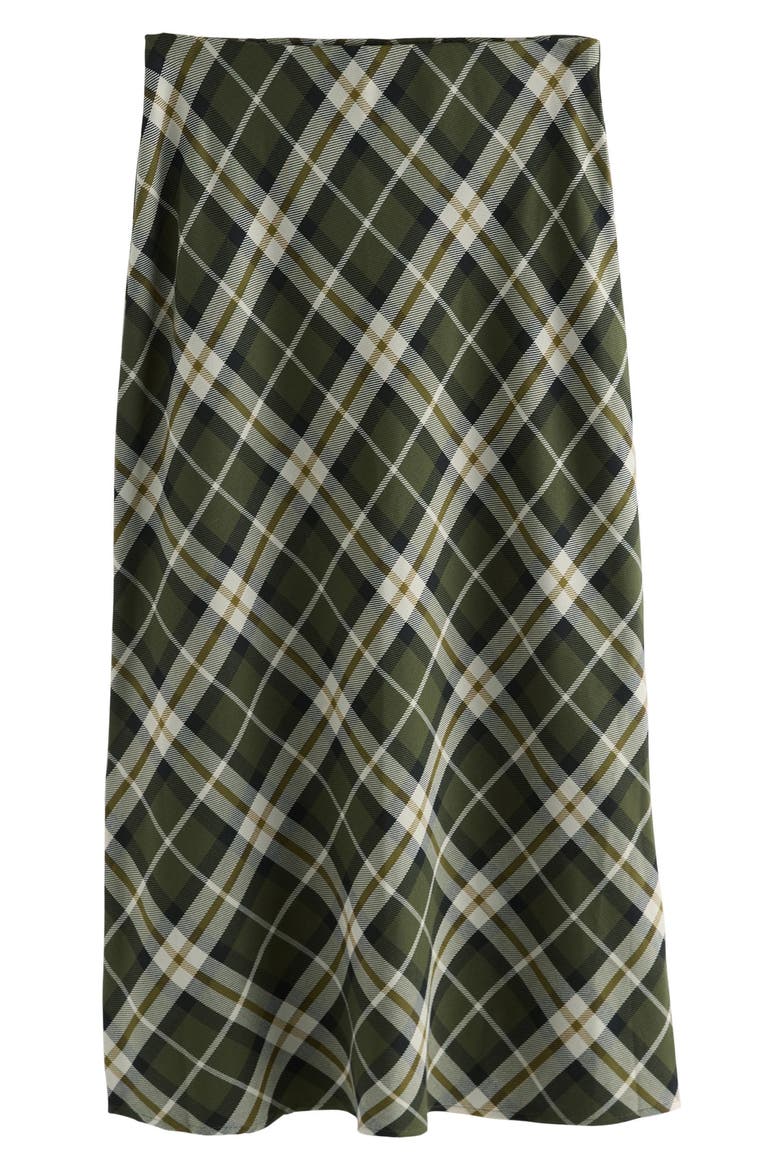 Plaid Maxi Skirt, Main, color, GREEN