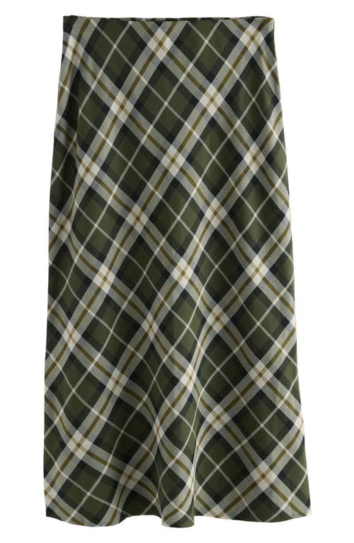 Next Plaid Maxi Skirt In Green