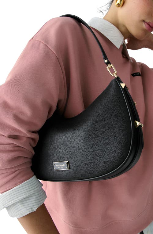 Kate Spade New York Liv Pebble Leather Convertible Shoulder Bag In Black