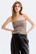 H&M Cable-knit Tube Top