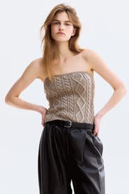 H&M Cable-knit Tube Top
