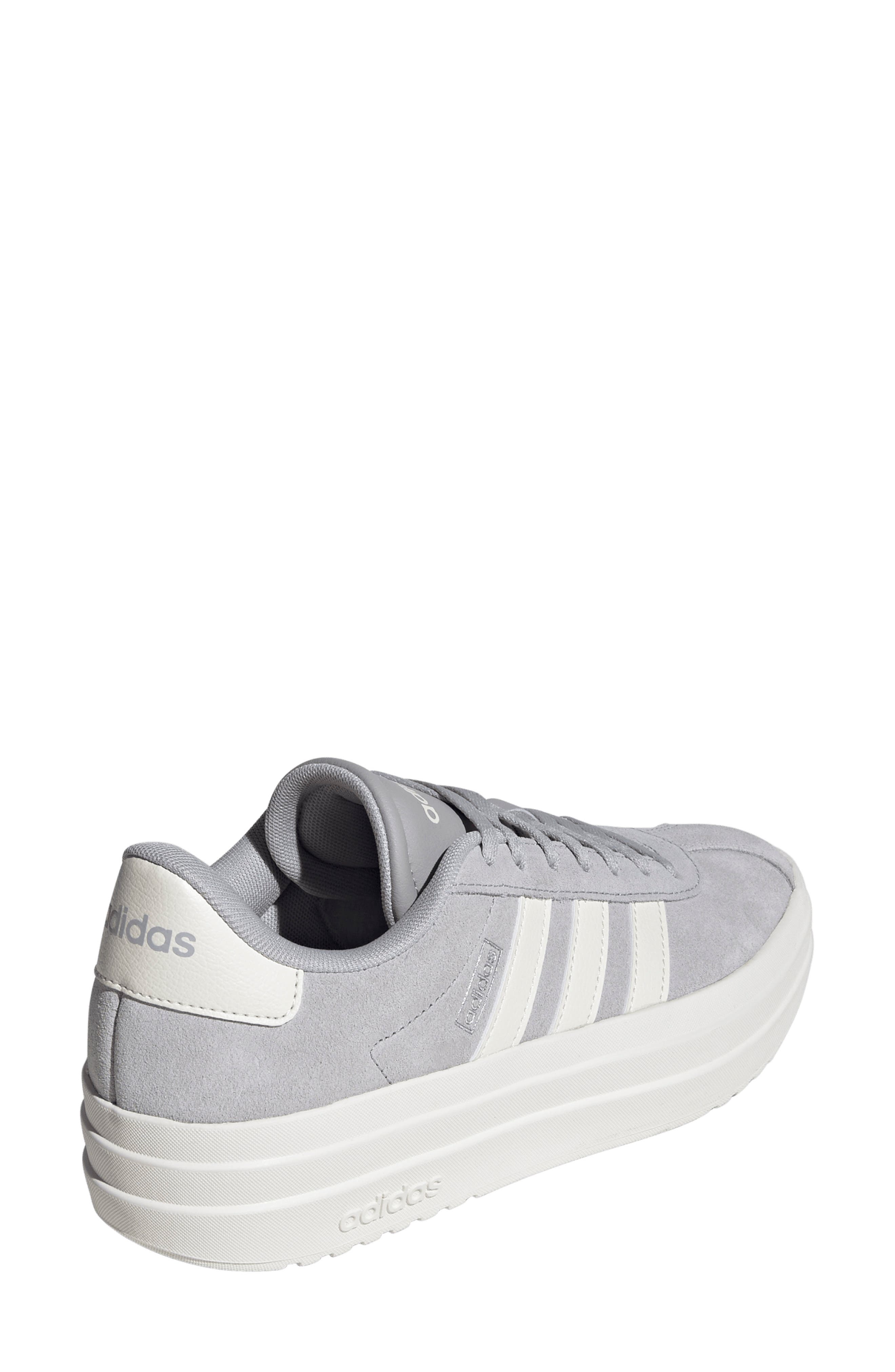 adidas VL Court Bold Sneaker, Alternate, color, Grey/ Off White/ White