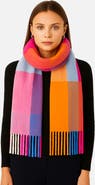 Yumi Herringbone Color Block Scarf