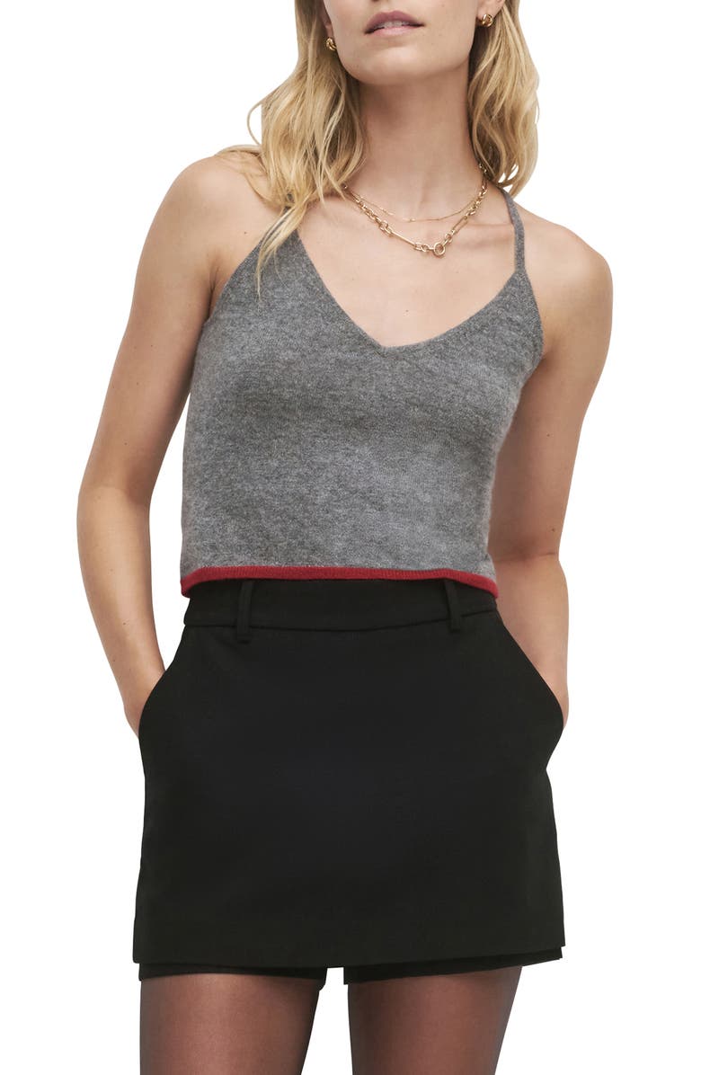 Favorite Daughter The Rebecca Cashmere Camisole Sweater, Main, color, Dark Charcoal Grey
