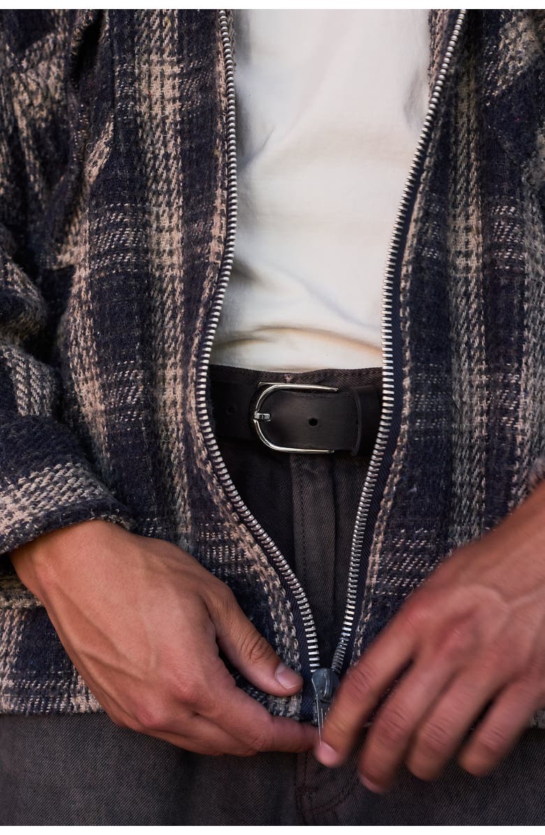 Ezra Arthur Horseshoe Buckle Leather Belt 30mm, Alternate, color, 