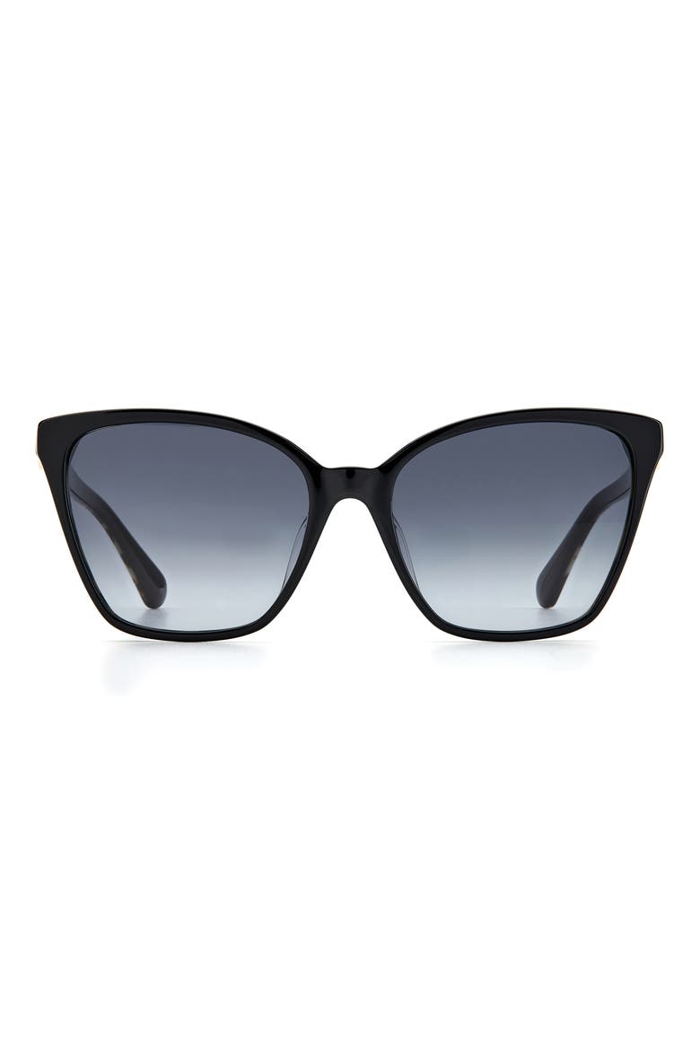 amiyah 56mm gradient cat eye sunglasses, Main, color, BLACK