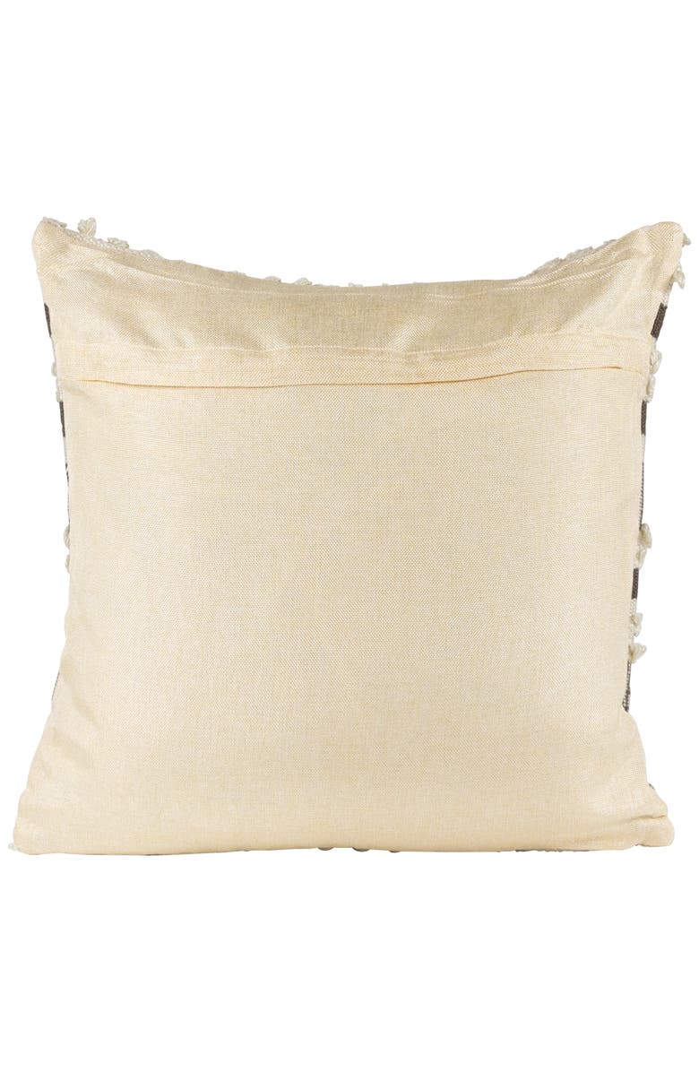 Northlight 20" Gray and Cream Handloom Woven Outdoor Throw Pillow, Alternate, color, Gray